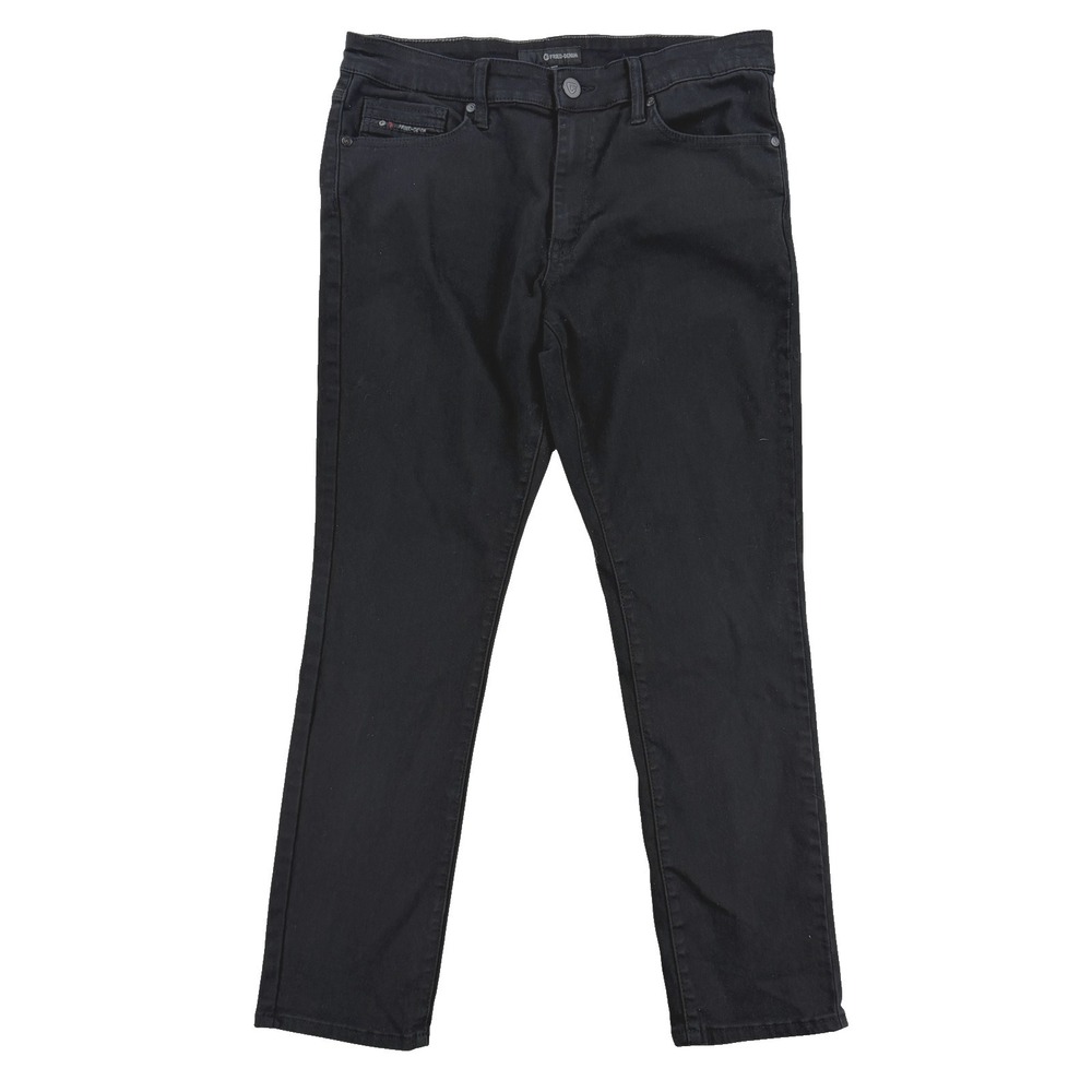 Fried Denim Jeans Mens 34x30 Black‎ Slim Skinny Stretch Denim Pants Casual